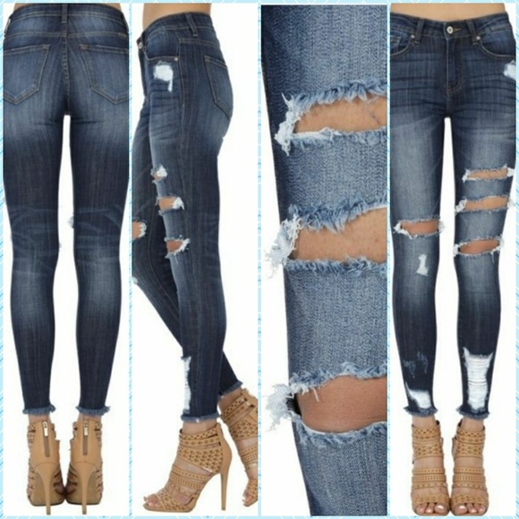 Restock!  Kancan Distressed skinny jean - Picture 2 of 2